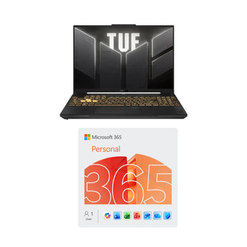 Bundle: Asus FX607VU-ES51 16" Gaming Laptop - Intel Core 5 210H with 8GB Memory and 512GB SSD + Microsoft 365 Personal 1 Year Subscription