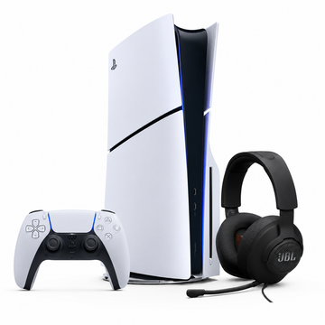 Bundle: Sony PlayStation 5 Slim Console + JBL Quantum 100M2 Over-the-Ear Wired Gaming Headset