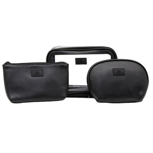 Impressions Vanity Barbados Makeup Bag Set (3-Piece) - Black