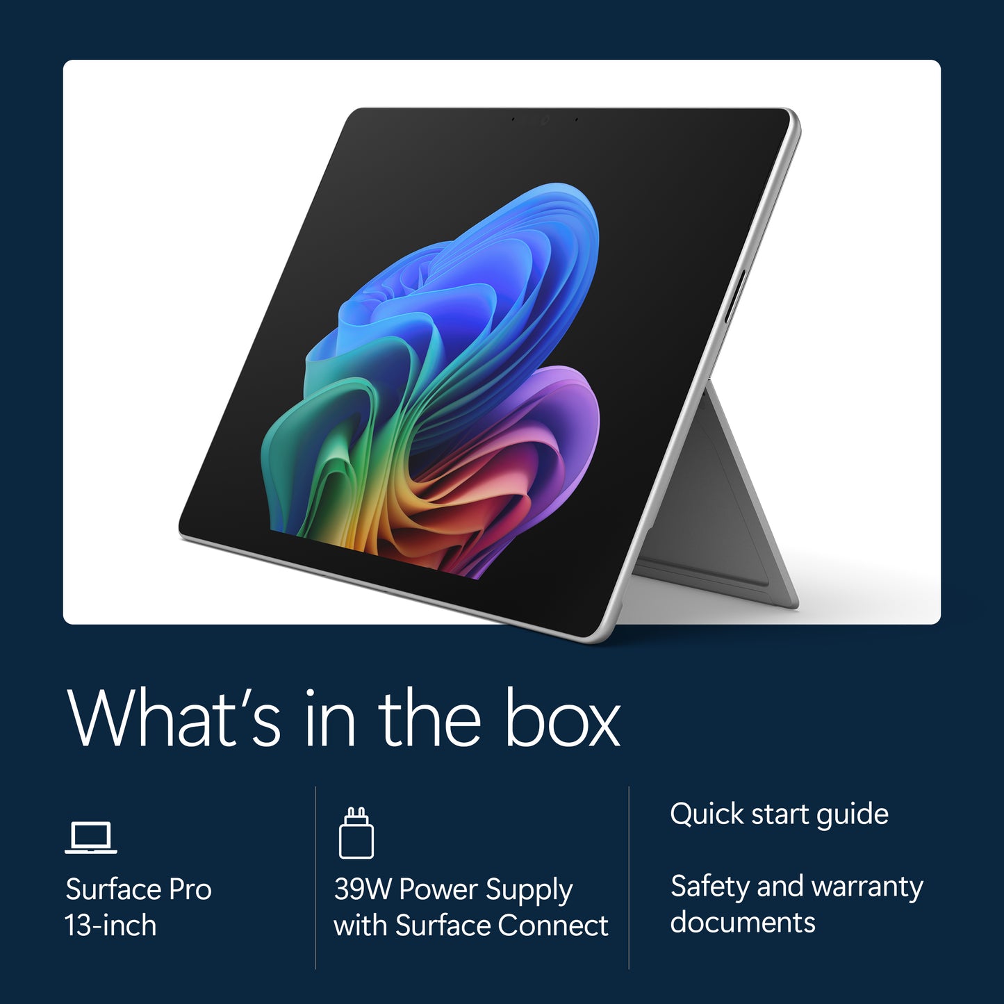 Microsoft Surface Pro - 13-inch - Snapdragon X2 Plus (10 core) - 16GB RAM - 256GB SSD - Device Only - Platinum - Windows 11 - Latest Model (12th Edition)