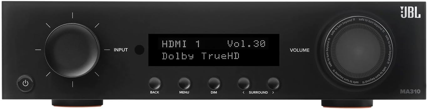 JBL MA310 60W 5.2ch Bluetooth Capable HDR 4K Ultra HD Compatible AV Receiver