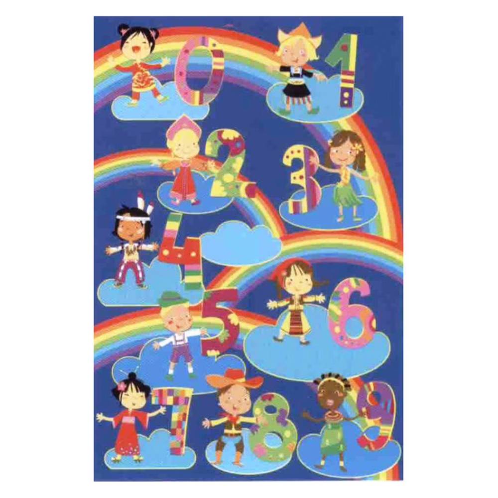 L.A Rugs Fun Time Kids & Numbers Rectangular Area Rug - Blue