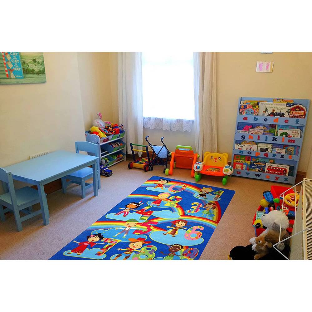 L.A Rugs Fun Time Kids & Numbers Rectangular Area Rug - Blue