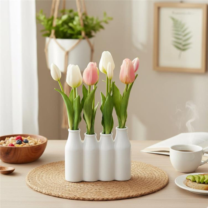 Allstate Floral 13.5" Tulip Flower Arrangement with Ceramic Vase