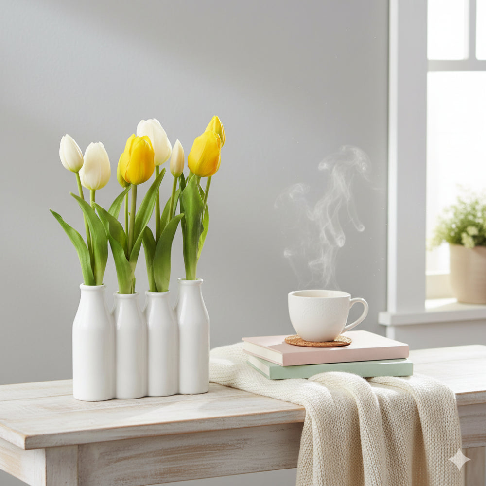 Allstate Floral 13.5" Tulip Flower Arrangement with Ceramic Vase