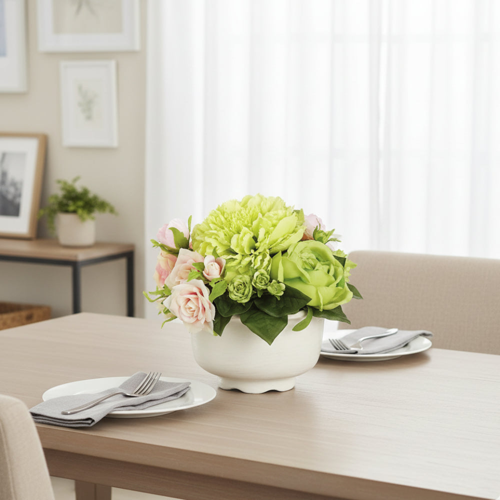 Allstate Floral 6" Rose and Peony Flower Arrangement with Terra Cotta Pot