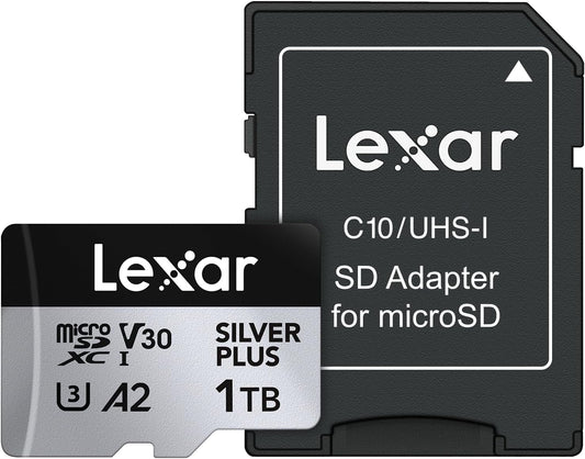 Lexar Professional SILVER PLUS Series microSDXC UHS-I Card with SD Adapter