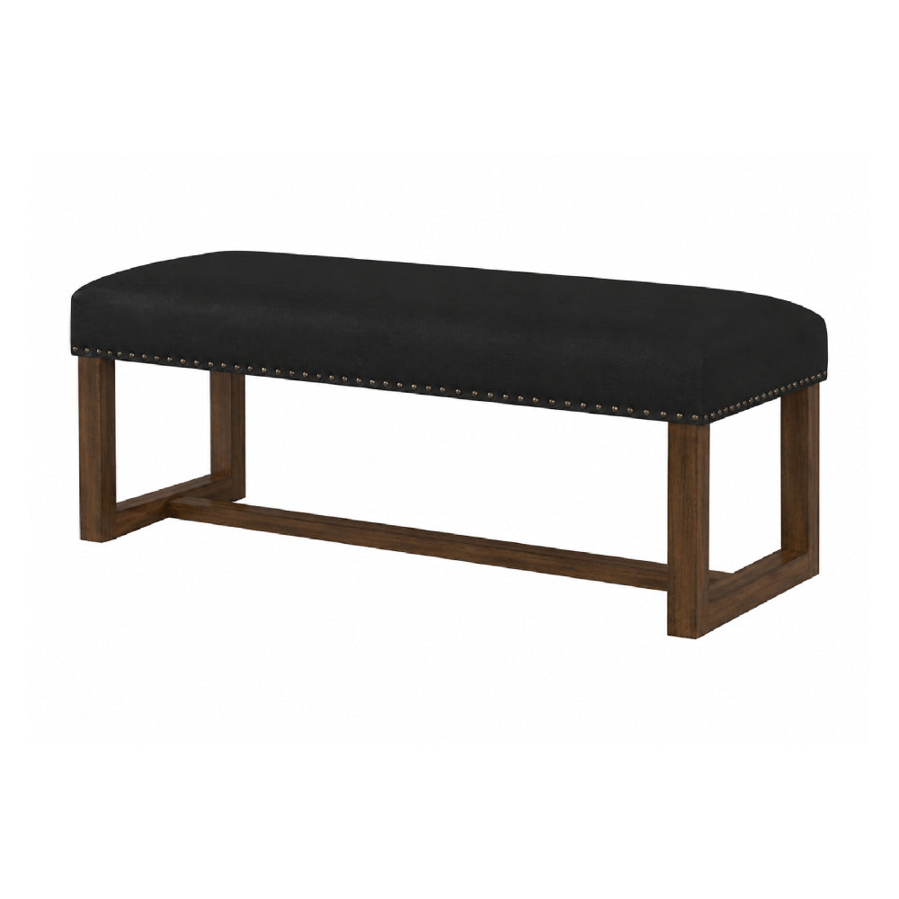 Midnight (6-Piece) Dining Table Set with Bench by Best Home - Brown/Black