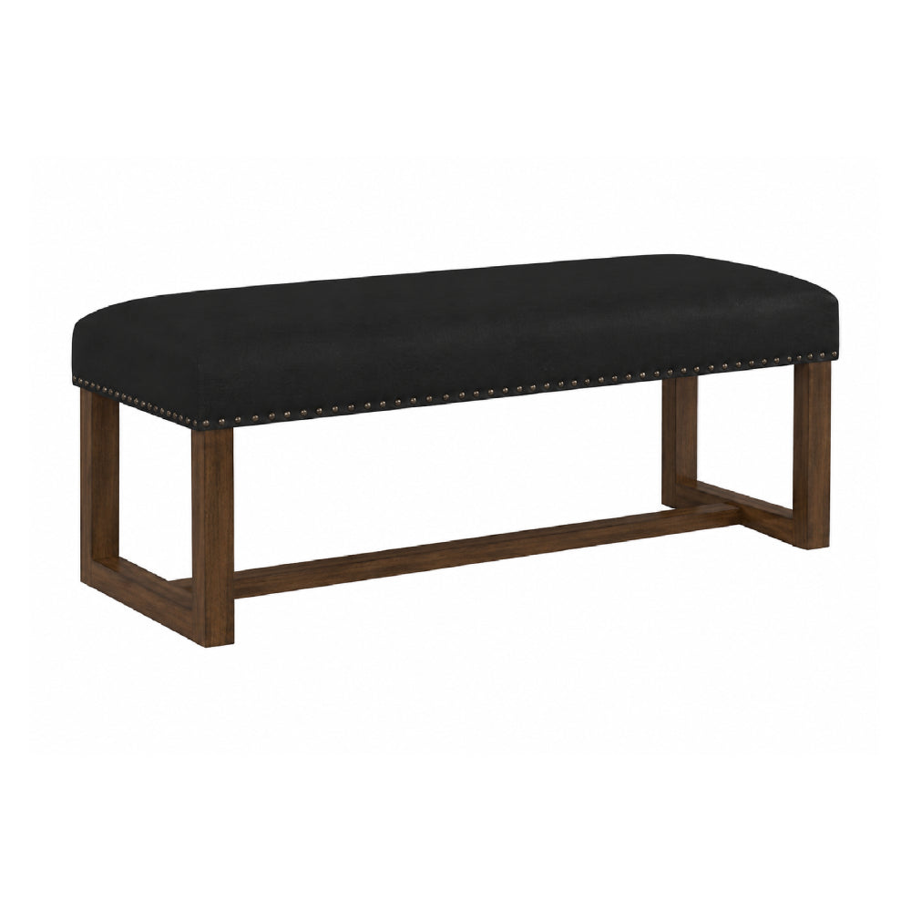 Midnight (6-Piece) Dining Table Set with Bench by Best Home - Brown/Black
