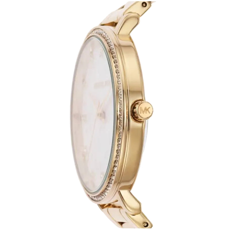 Michael Kors Pyper Women's 38mm Quartz Gold Bracelet Watch - White Dial