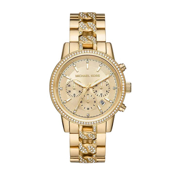 Reloj de cuarzo Michael Kors Ritz para mujer, de acero inoxidable y 41 mm, dorado 