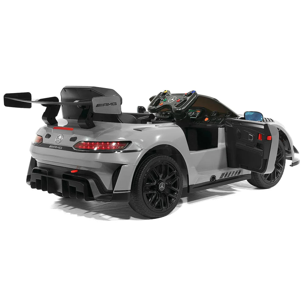 Mercedes AMG GT3 EVO 12V Kids Ride-On Car - Gray