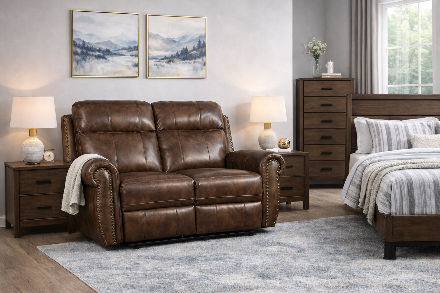 Sofá reclinable tapizado Merry de 62" de Acme Furniture