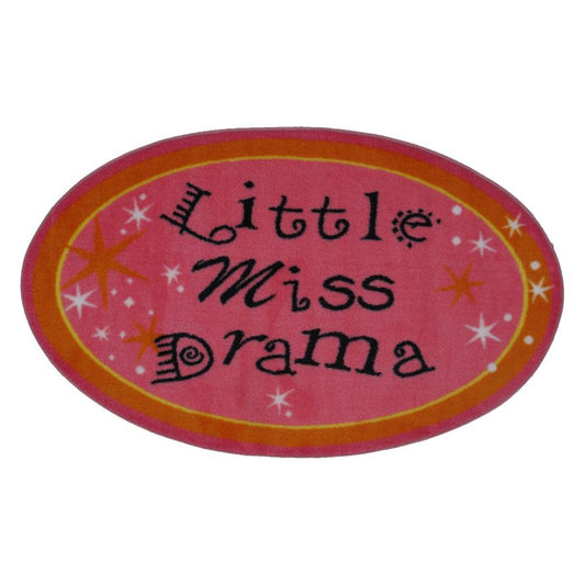 L.A Rugs 2'7" X 4'3" Fun Time Little Miss Drama Oval Area Rug - Pink