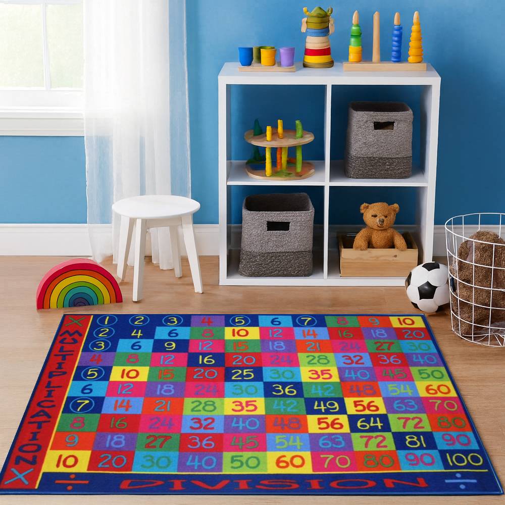 L.A Rugs 8' x 11' Fun Time Multiplication Rectangular Area Rug