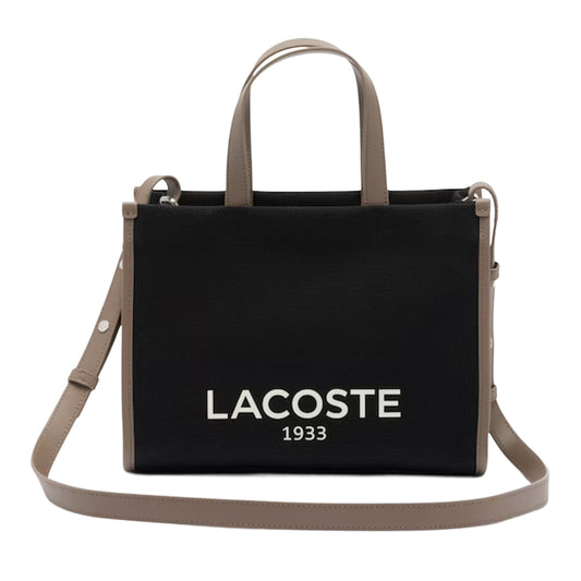 Lacoste Small Heritage Canvas Tote Bag - Black