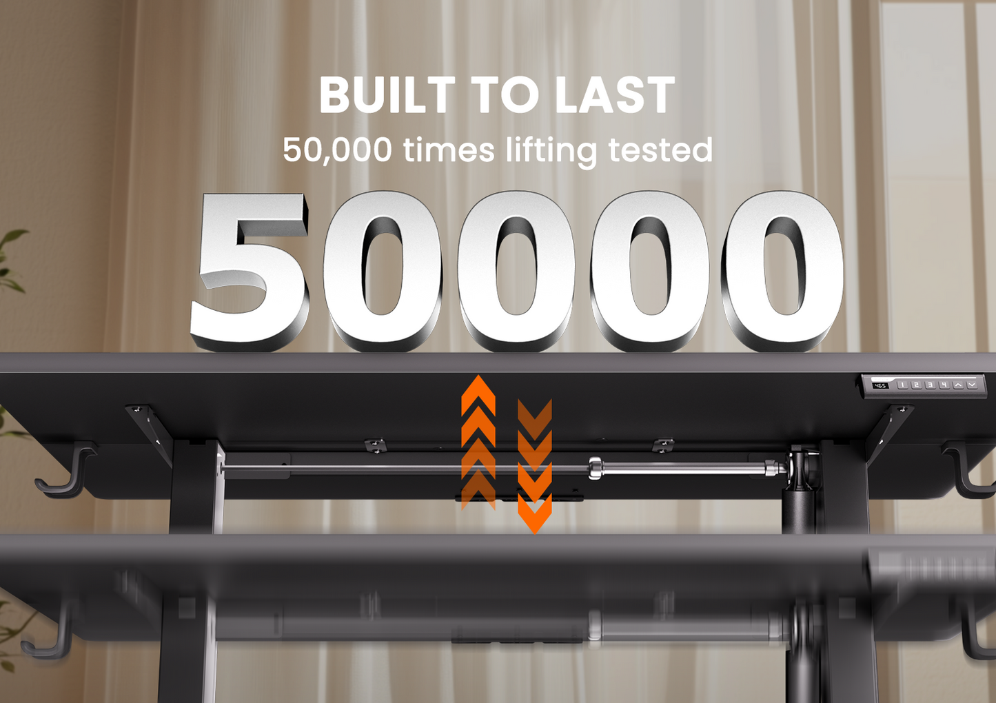 ErGear Height Adjustable Electric Standing Desk - Black