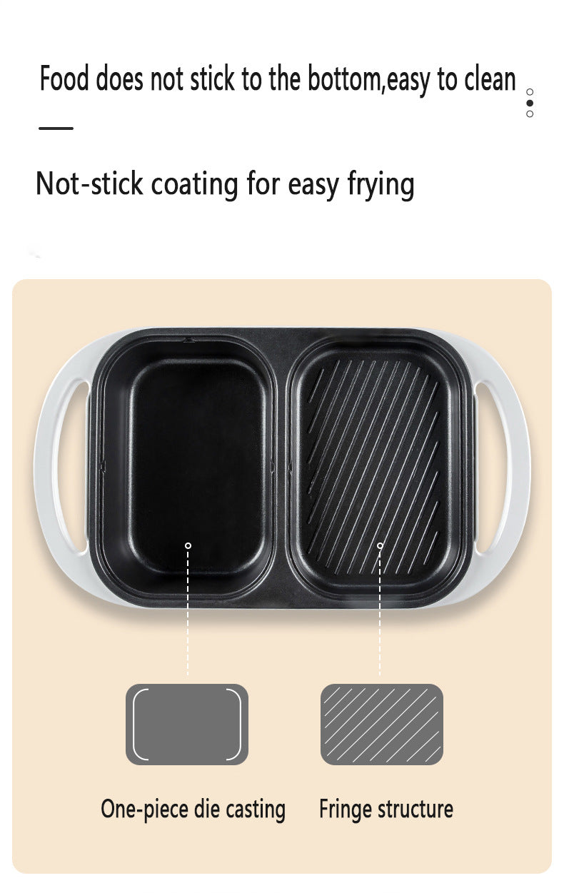 2 in 1 Non-Stick Shabu Pot and Griddle – Induction Heating for Versatile Cooking