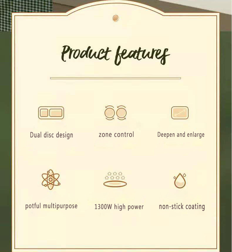 2 in 1 Non-Stick Shabu Pot and Griddle – Induction Heating for Versatile Cooking