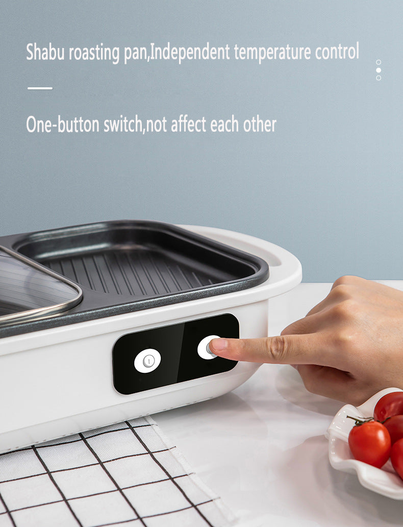 2 in 1 Non-Stick Shabu Pot and Griddle – Induction Heating for Versatile Cooking