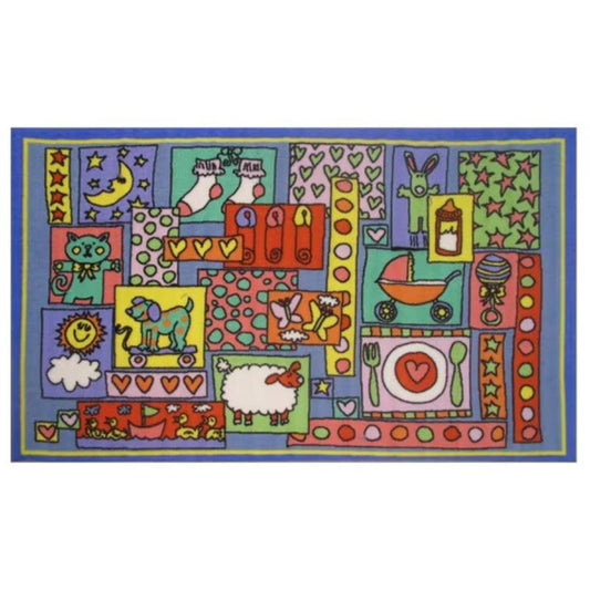 L.A Rugs 3'3" x 4'10" Fun Time Oh Baby Rectangular Area Rug