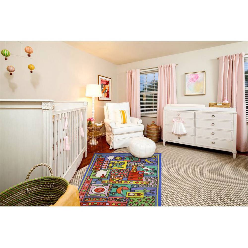 L.A Rugs 3'3" x 4'10" Fun Time Oh Baby Rectangular Area Rug