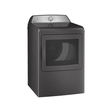 Secadora a gas de carga frontal GE PTD60GBPRDG de 7,4 pies cúbicos con sensor de secado y Wi-Fi integrado - Gris diamante