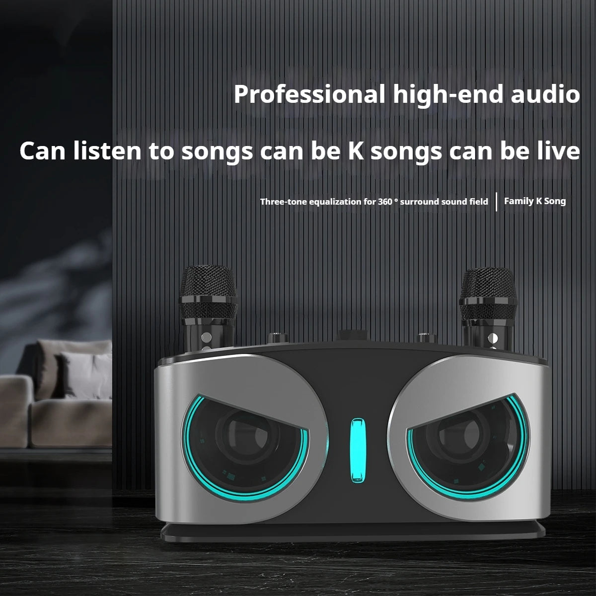 Owls 20W Wireless Bluetooth Speaker with Dual Microphones Portable HiFi Sound for Outdoor Karaoke and Family Parties