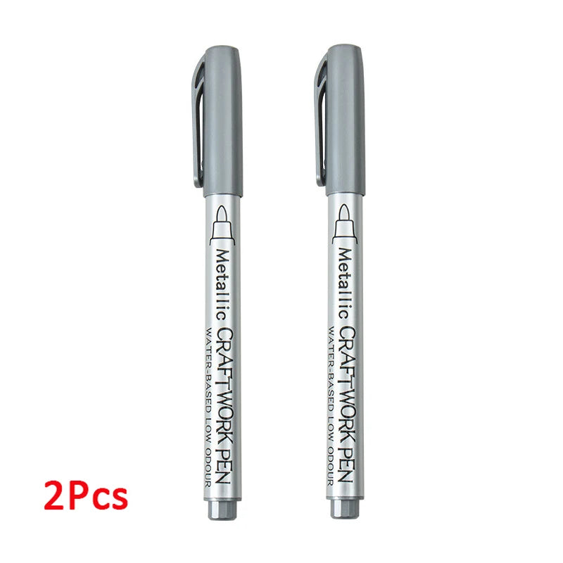 1-4Pcs Metallic Waterproof Marker Pens for DIY Crafting