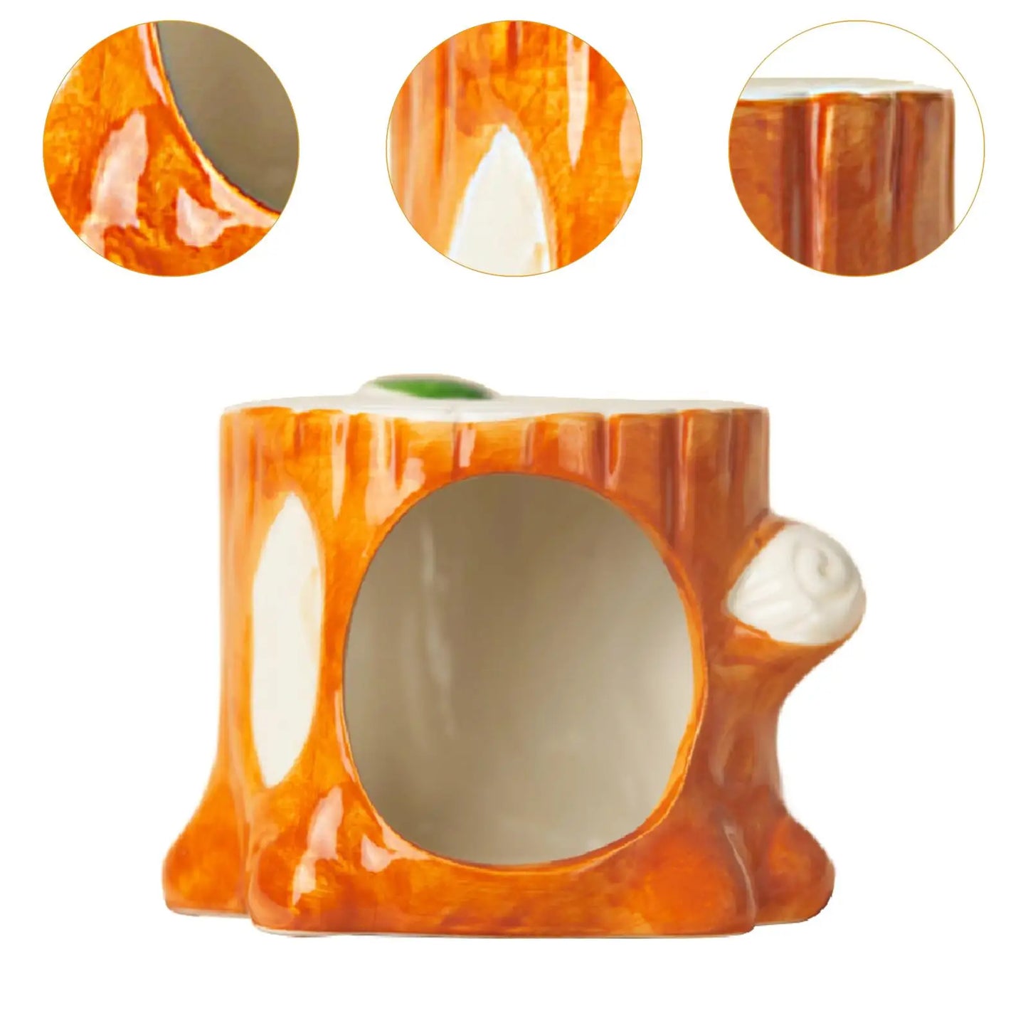 Ceramic Hamster House Indoor Hamster Hideout For Squirrels Hedgehog Chipmunk Summer Heat Dissipation Nest Cooling Hut Nest