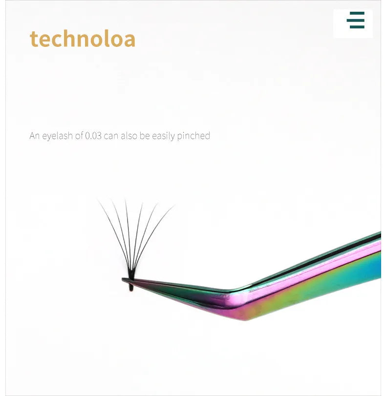 6 Piece False Eyelash Tweezers Set for Precision Lash Application Eyebrow Grooming and Nail Art Tools