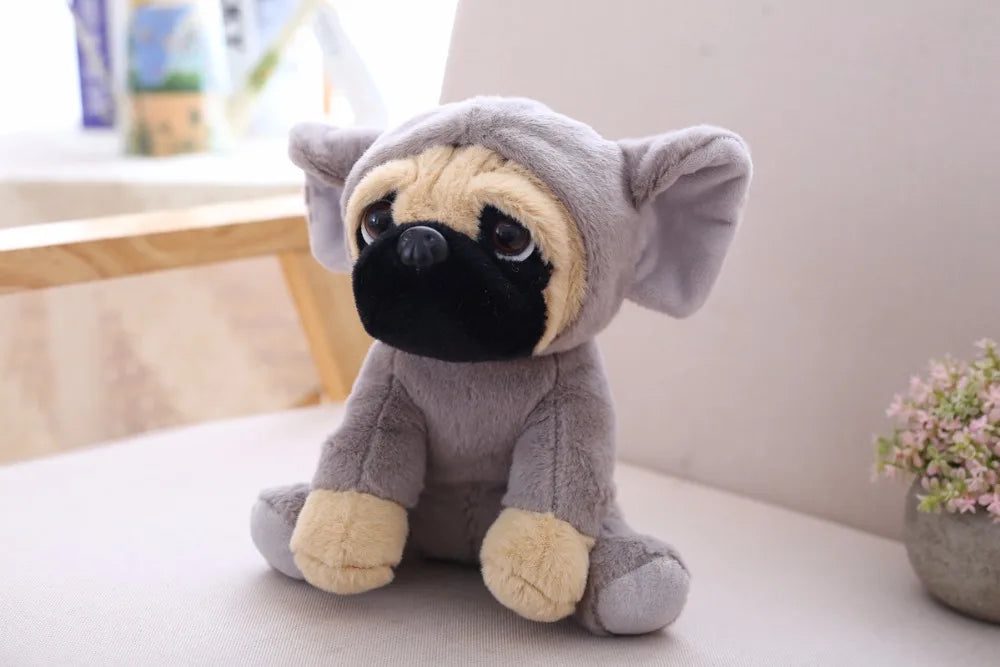 Lifelike Plush Sharpei Pug Simulation Dog Toy for Kids Adorable Cuddly Puppy Gift for Birthdays and Christmas