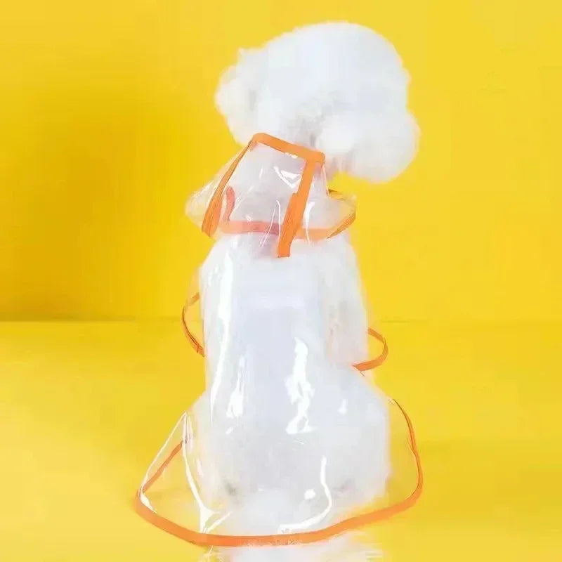 Waterproof Hooded Raincoat for Small Dogs - Soft PVC Puppy Poncho, Transparent & Stylish Pet Jacket