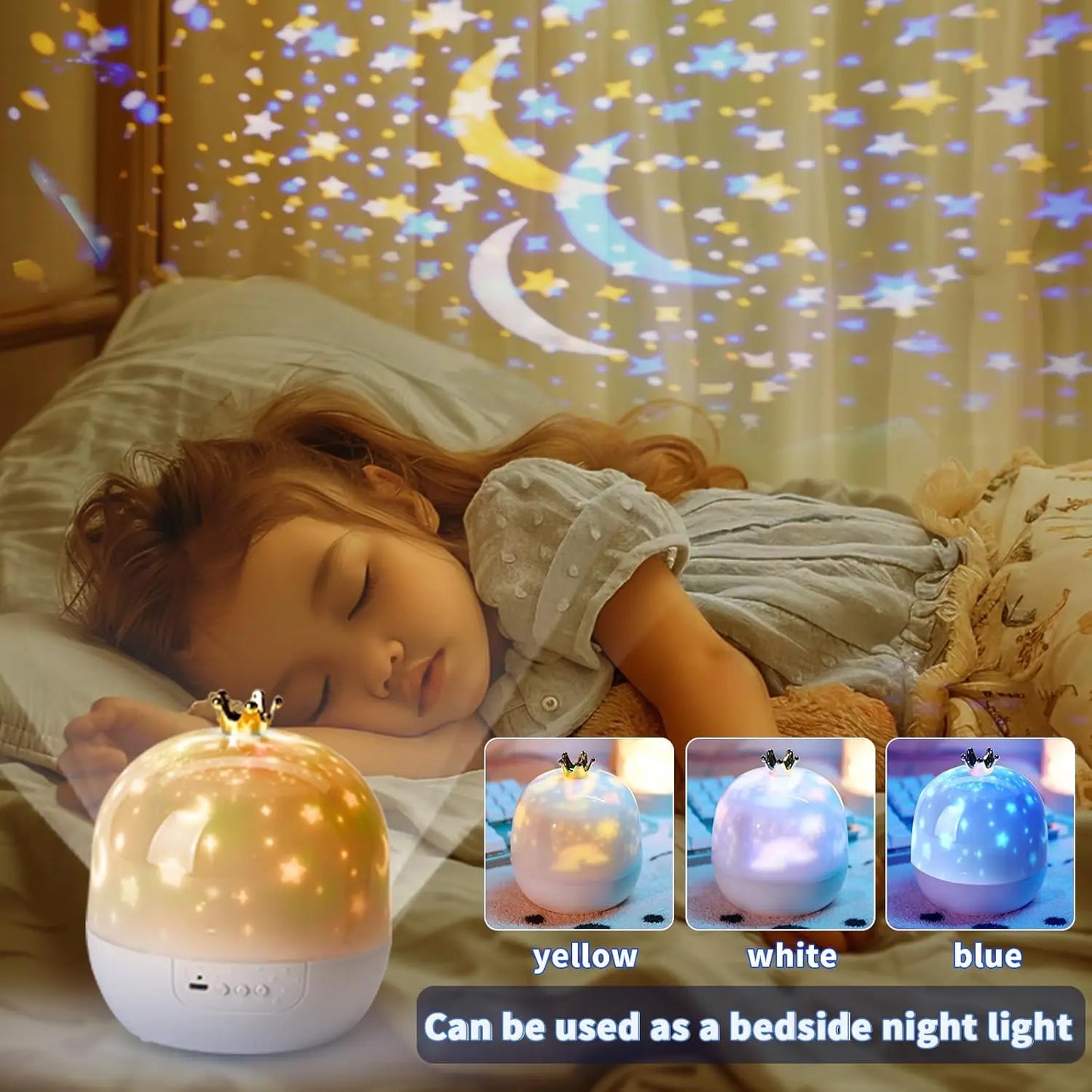 Galaxy Solar System Projector Nightlights 360 Rotating Kids Star Light Lamp