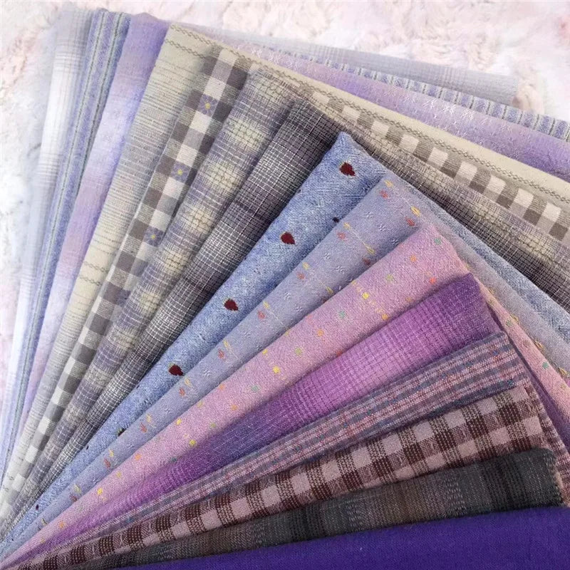 15pc 23*33cm Japanese Yarn Dyed Cotton Fabric Bundle for Crafting
