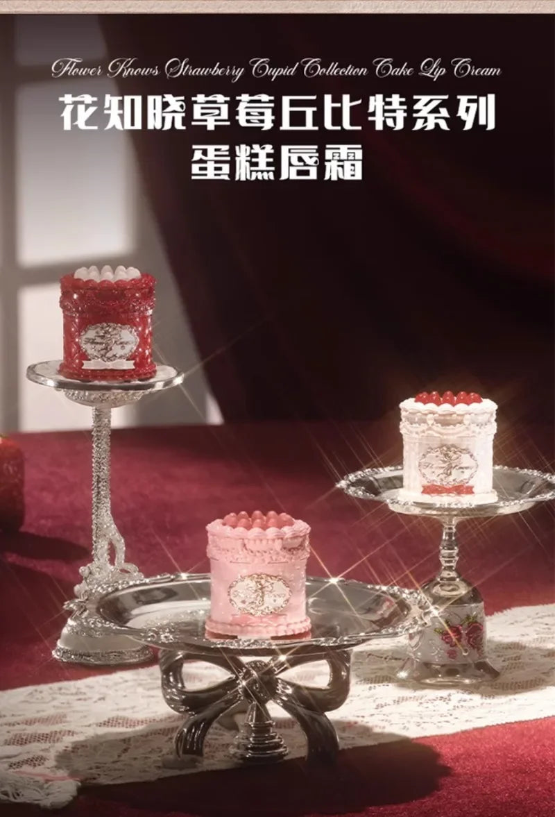 Flowerknows Strawberry Cupid Matte Velvet Lipstick Cake Lip Mud Lip Gloss Lip Cream for Women