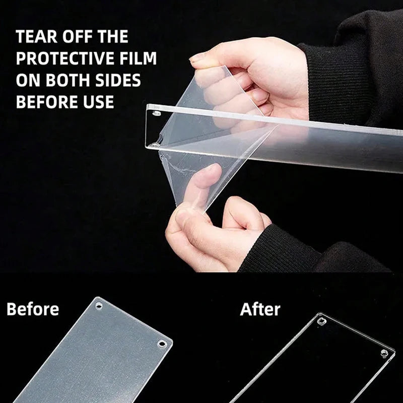 2pc Clear Acrylic Storage Rack Wall Mounted Shelf Organizer