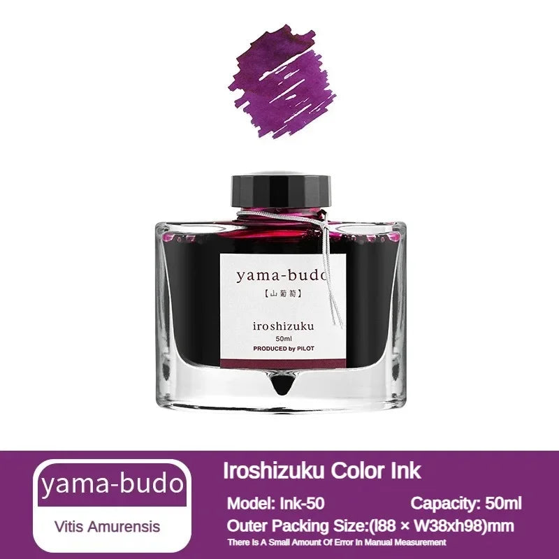 Pilot 25 Color 50ml Fountain Pen Ink Set with Glass Bottles for School and Office Use