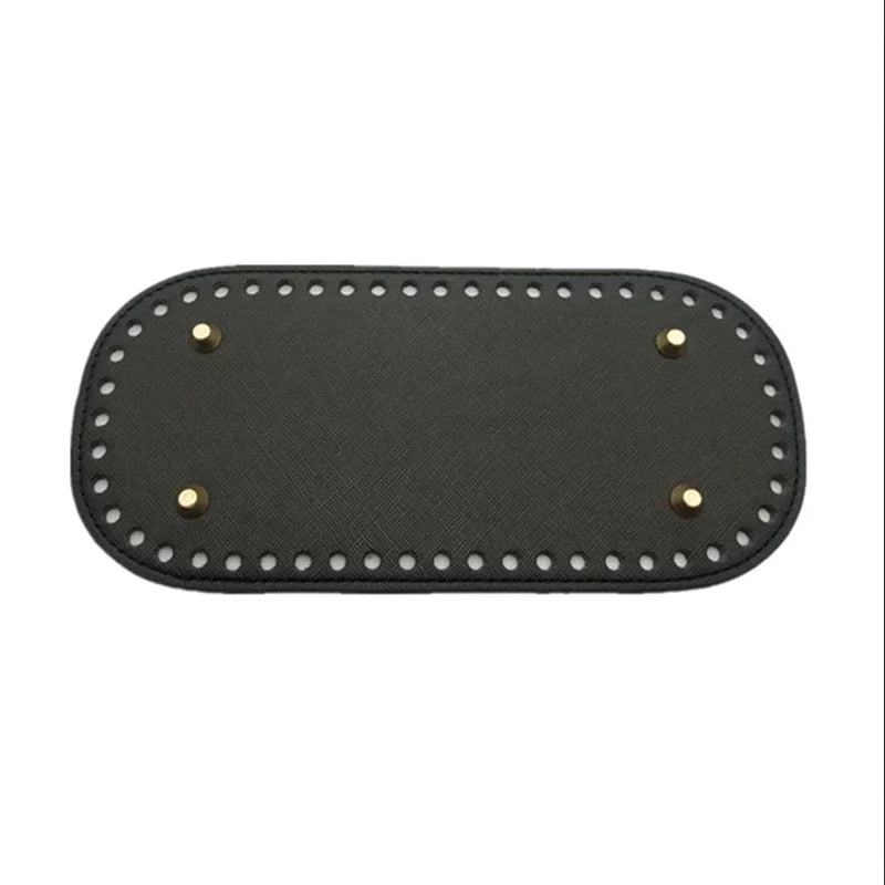 22x10cm PU Leather Bag Base with Holes for Crochet DIY