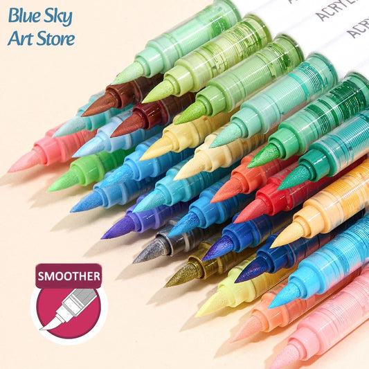 9pcs Box Mix Color Acrylic Markers Set For Art DIY Crafts