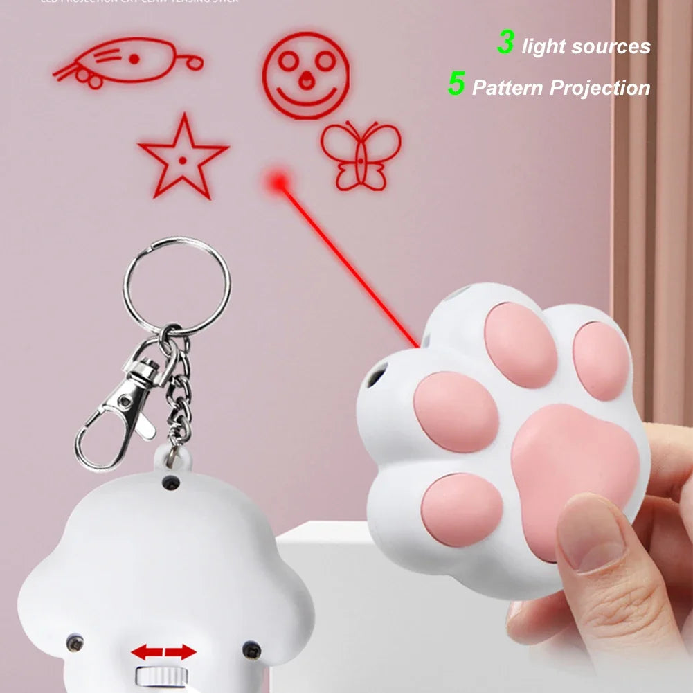 Pet Cat Laser Toys Rechargeable 5 Adjustable Patterns Cats Interactive Transform Pattern Kitten Training Laser Toy Dog Cat Toys