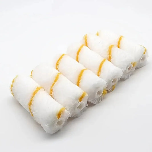 10pc Paint Roller Brush Set with Dense Bristles for Easy Wall, Cabinet, and Door Painting