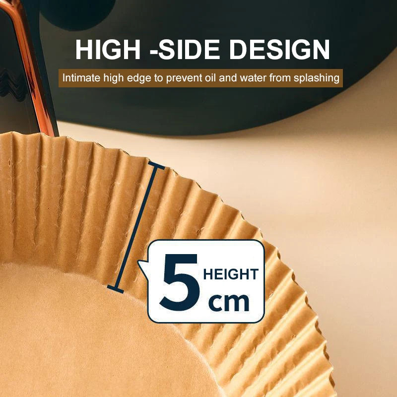 50/100 piezas de papel desechable para freidora de aire, revestimiento antiadherente para placa de barbacoa, almohadilla redonda para sartén de horno para freidora de aire de 16 cm y microondas