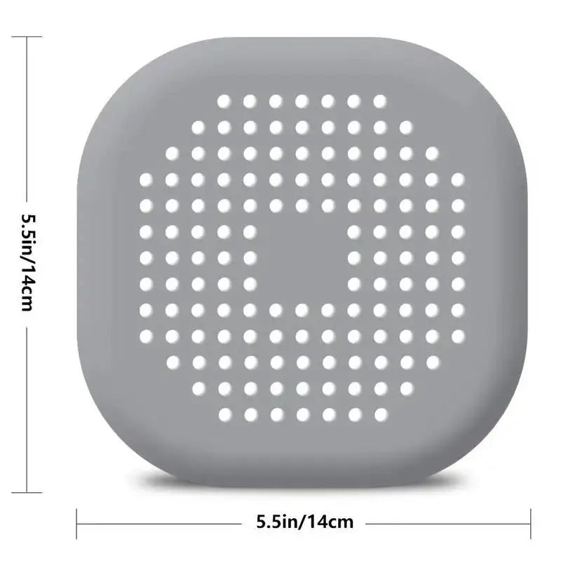 Durable Silicone Square Shower Drain Cover Prevents Sink Clogging, Shower Drain Strainer, Adsorption Sink Strainer, Convenient