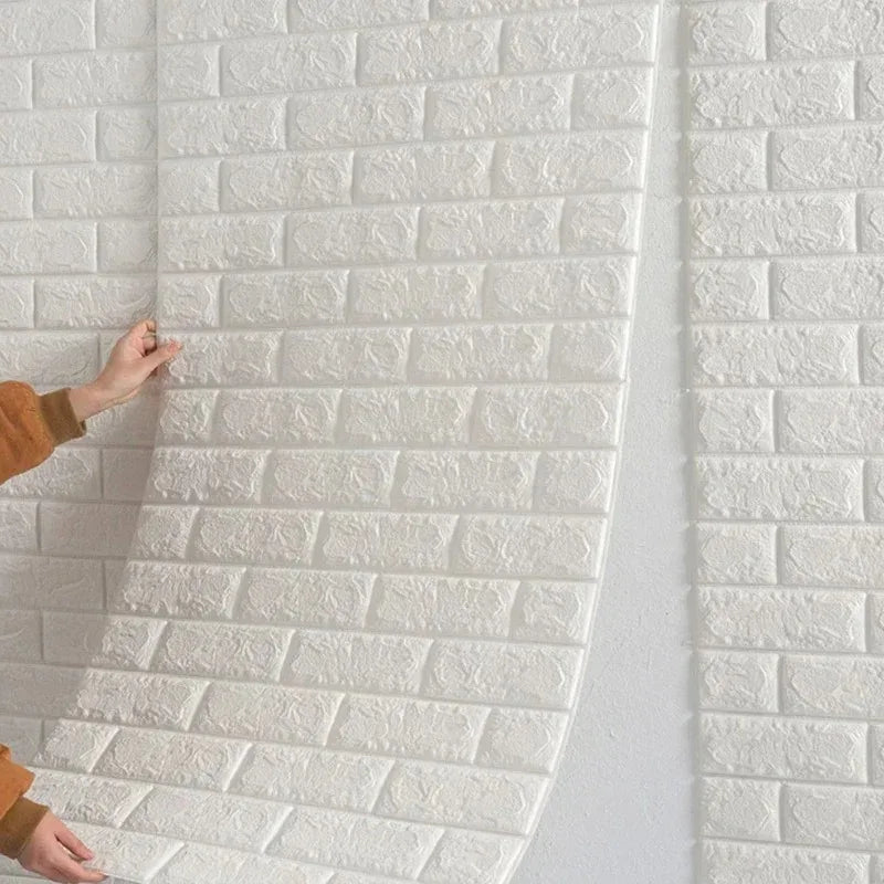 Papel tapiz autoadhesivo 3D de 70 cm x 1 m, pegatinas de pared de ladrillo impermeables continuas, pegatinas de pared para sala de estar, dormitorio, decoración del hogar