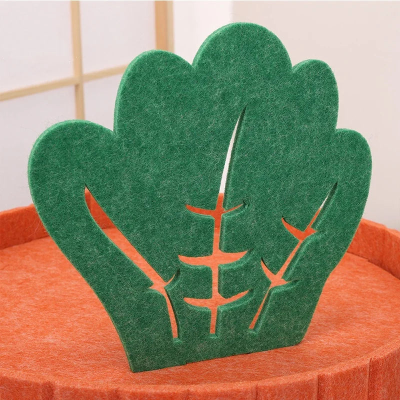 Carrot Cat Nest Semi-enclosed Large Space Felt Kitten Beds Wear-resistant Cat House Hiding Cave Pet Cat Bed