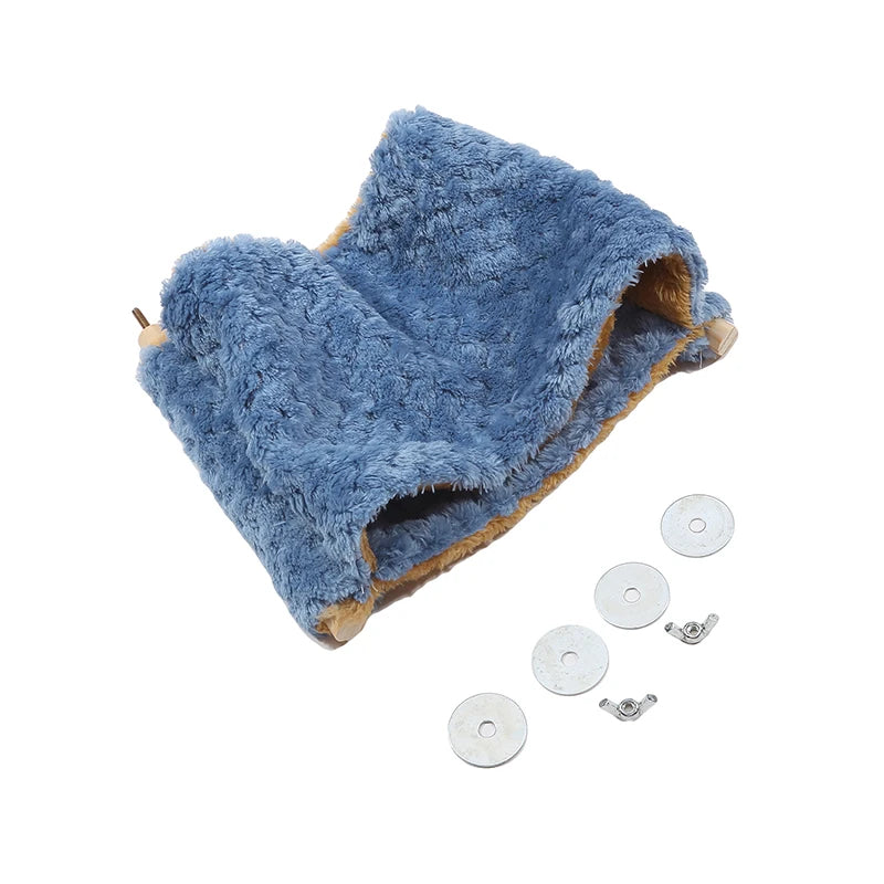 Pet Hammock For Small Animal Double Thick Plush Warm Bed For Hamster House Nest Sleeping Bag Hanging Tree Beds Pet Hamster Nest