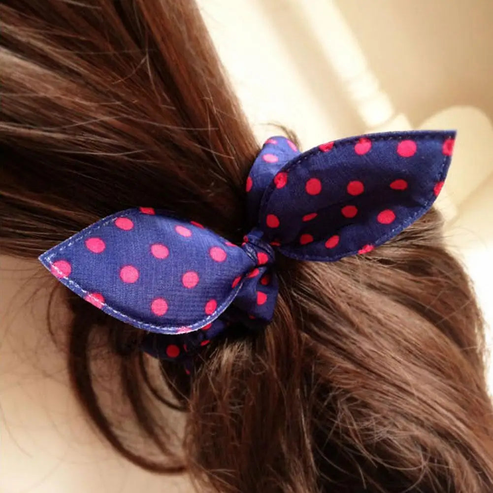 1Pcs Cute Rabbit Ear Hair Bands Girl Rubber Band Elastic Children Korean Rope Headwear Baby Hair Ornaments Accessories Hair J9A1