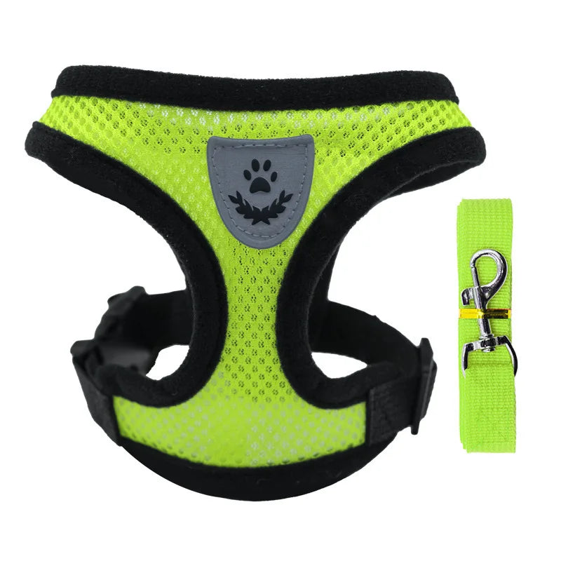 New Cat Harness Vest Walking Leash For Puppy dog Collar Polyester Adjustable Mesh Dog Harness For Small Medium Pet Accessories