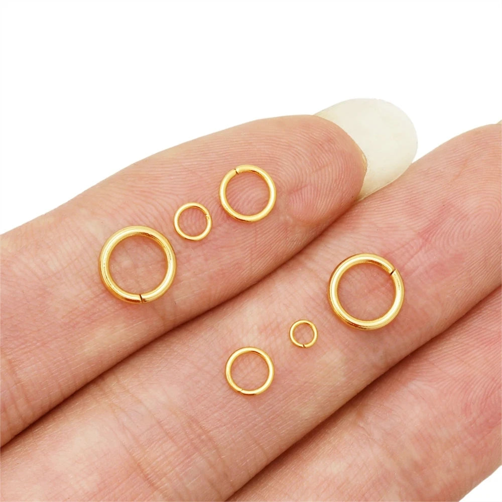 Gold Stainless Steel Jump Rings 4mm 5mm 6mm 7mm 8mm for DIY Jewelry Making
